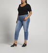 Boyfriend Mid Rise Slim Leg Jeans Plus Size, Indigo, hi-res image number 2