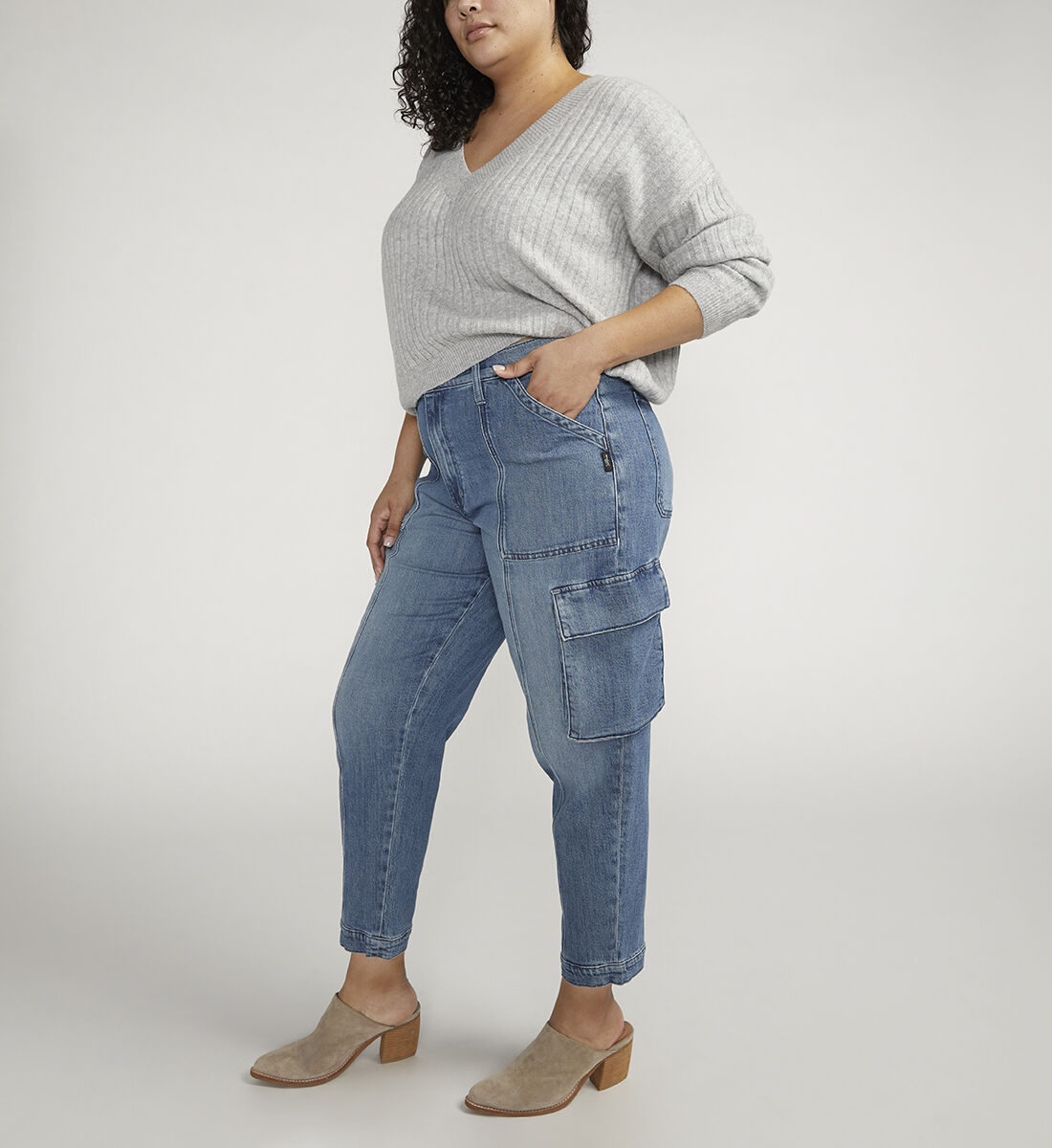 Cargo sales mom jeans