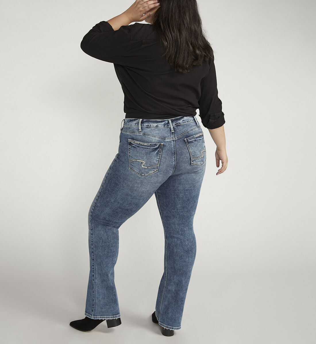 Buy Suki Mid Rise Bootcut Jeans Plus Size for CAD 112.00 Silver