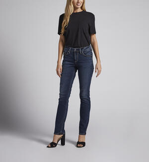 Elyse Mid Rise Straight Leg Jeans