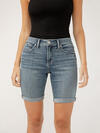 Elyse Mid Rise Luxe Stretch Bermuda Shorts image number 3