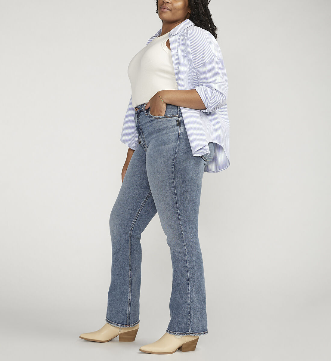 Buy 90s Vintage High Rise Bootcut Jeans Plus Size for CAD 54.00