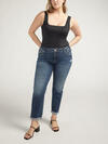 Boyfriend Mid Rise Slim Leg Jeans Plus Size image number 0