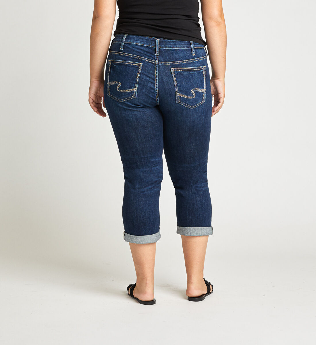 Buy Suki Mid Rise Capri Plus Size for CAD 110.00 Silver Jeans CA New