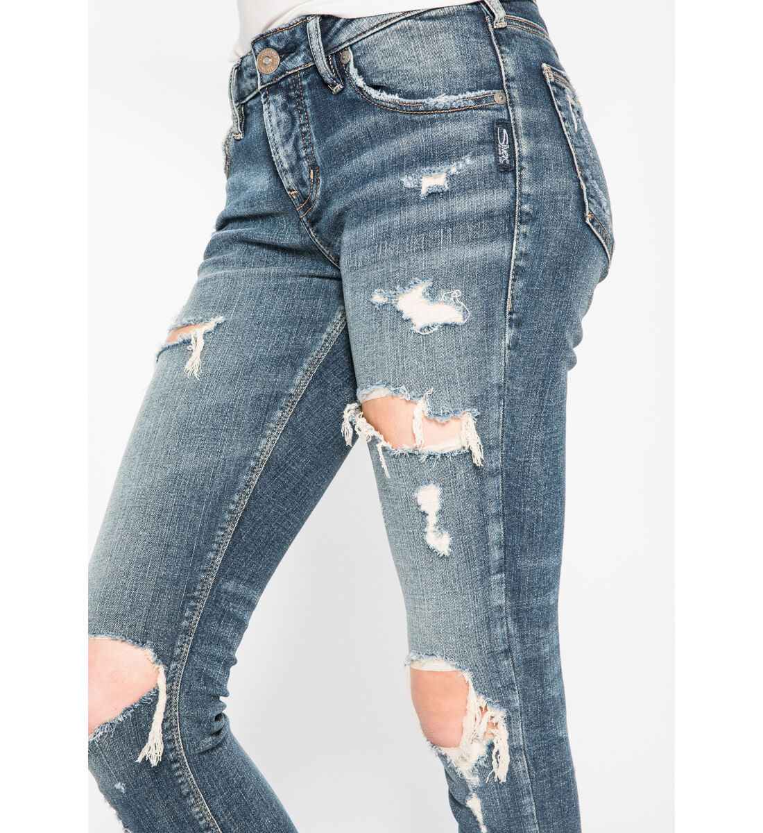 Silver shop jeans kenni