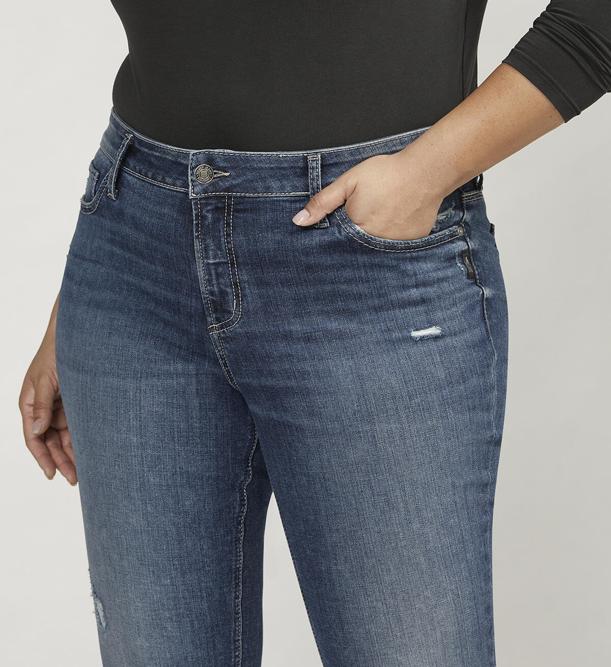 Elyse Mid Rise Straight Leg Jeans Plus Size, , hi-res image number 3