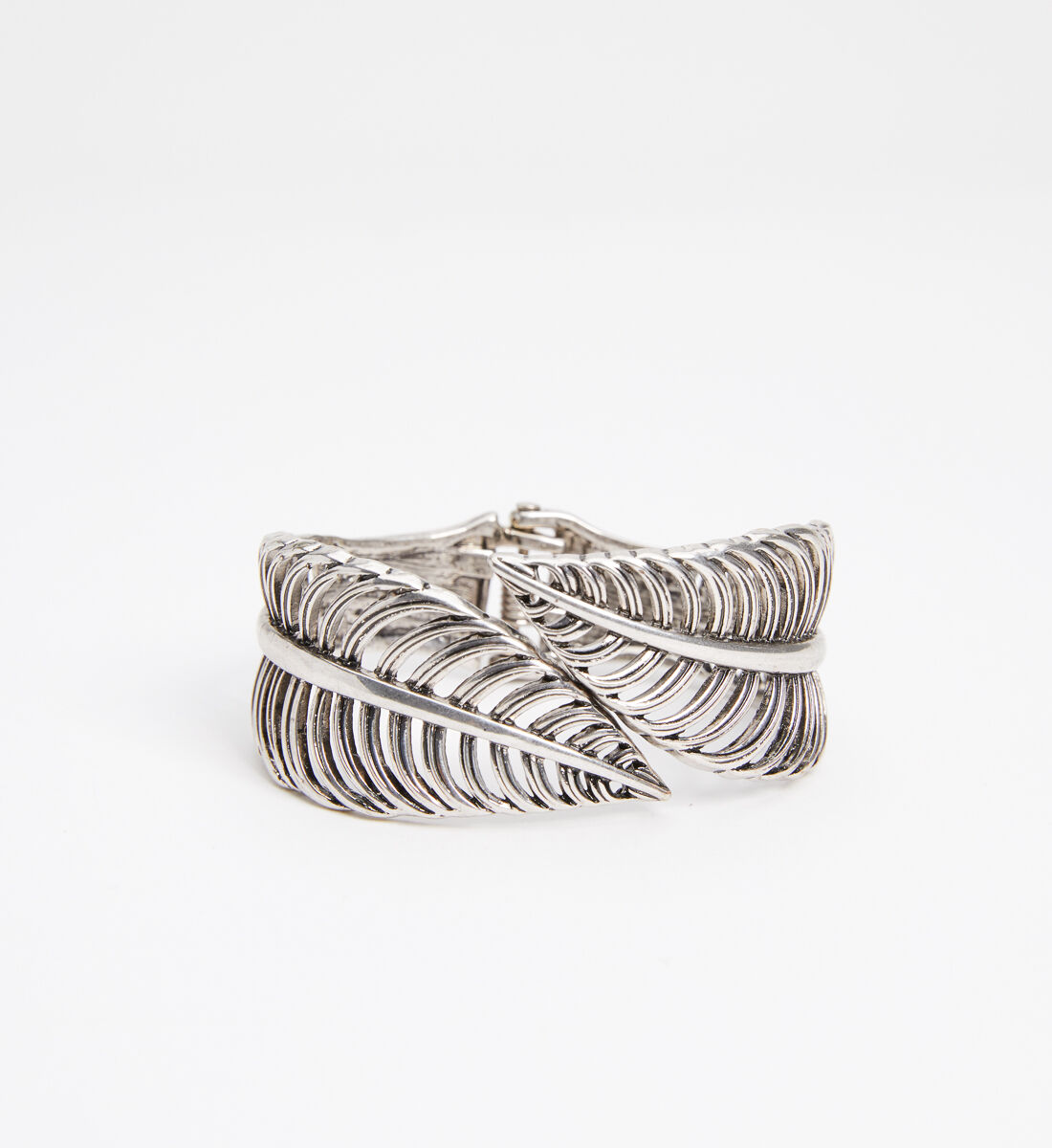 Buy Silver Tone Feather Cuff Bracelet for CAD 37.50 Silver Jeans CA New