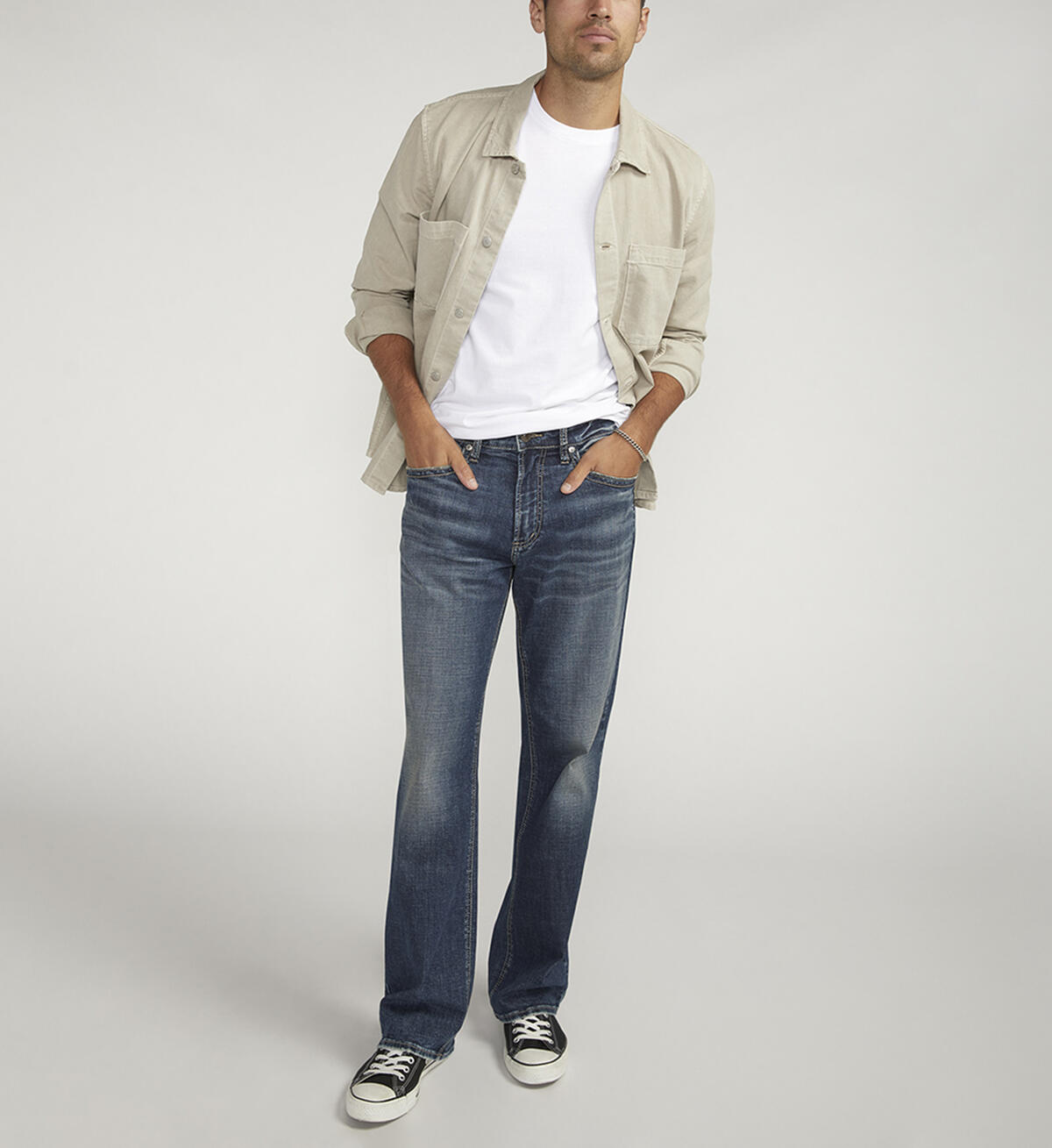 Gordie Relaxed Fit Straight Leg Jeans, Indigo, hi-res image number 0