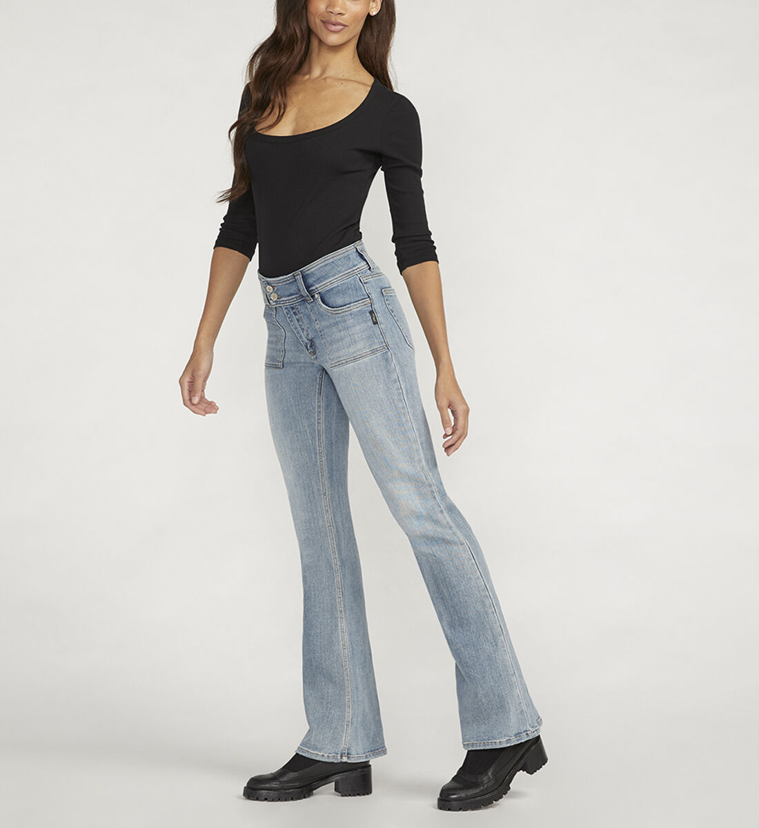 Buy Be Low Low Rise Flare Jeans for CAD 108.00 Silver Jeans CA New