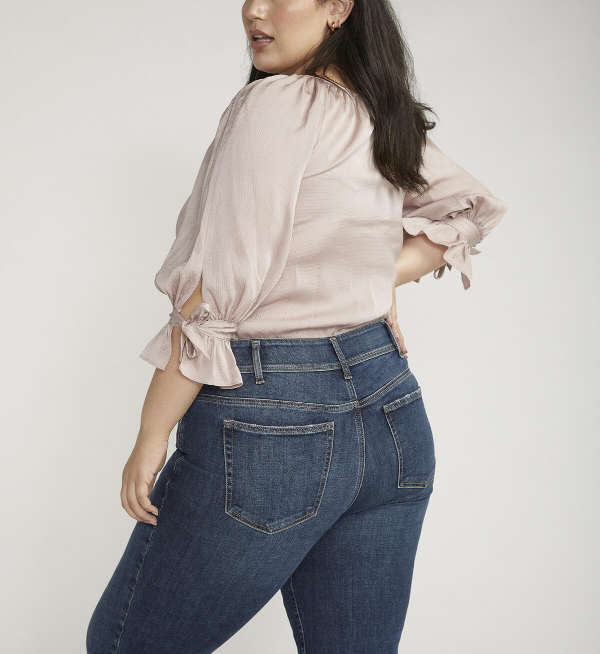 Suki Mid Rise Trouser Leg Jeans Plus Size, Indigo, hi-res image number 4