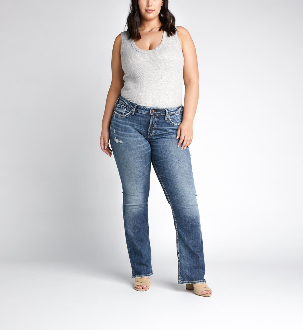 Suki Mid Rise Bootcut Plus Size Jeans, , hi-res image number 3