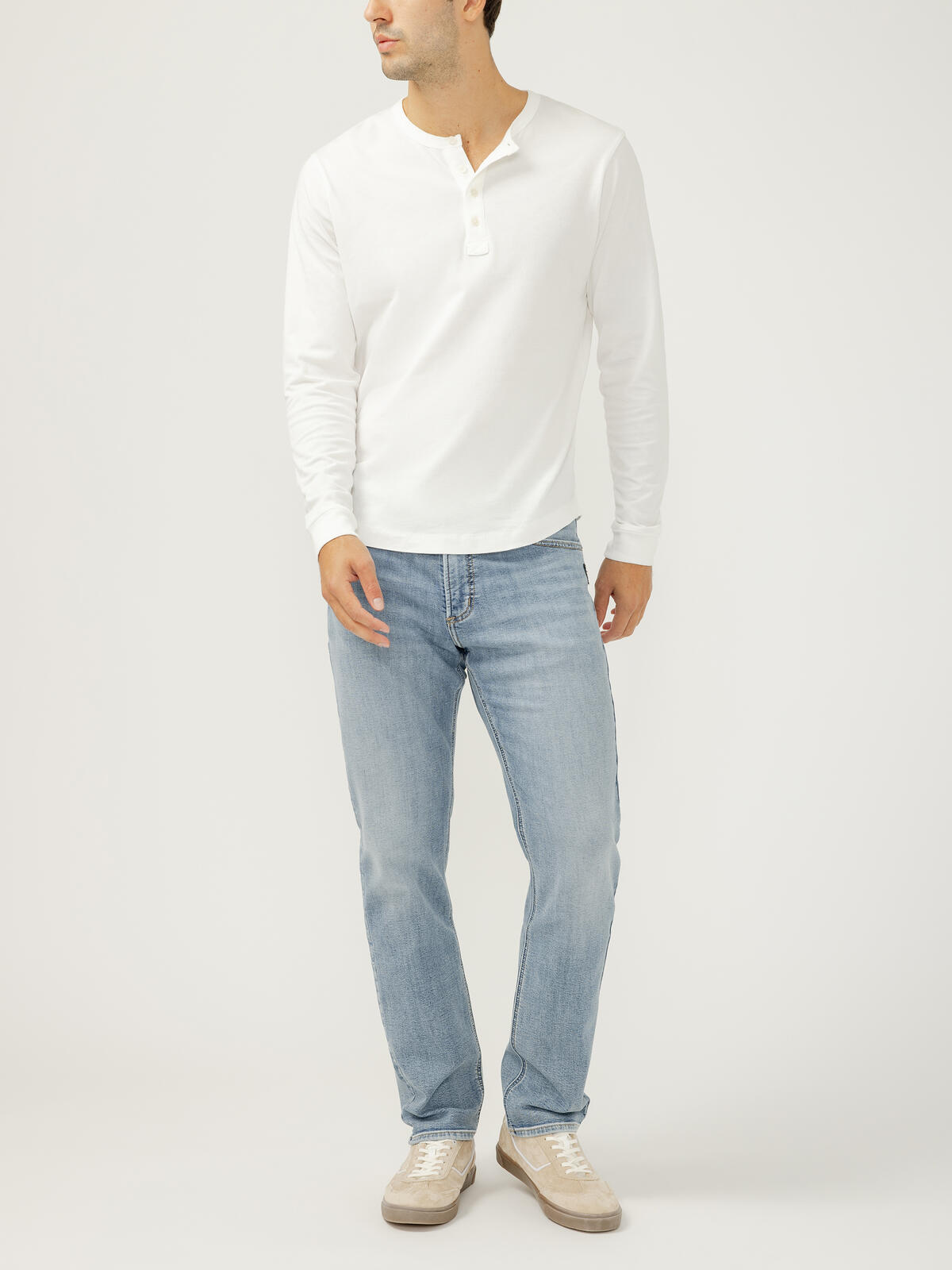 Machray Classic Fit Slim Straight Knit Flex Jeans image number 0