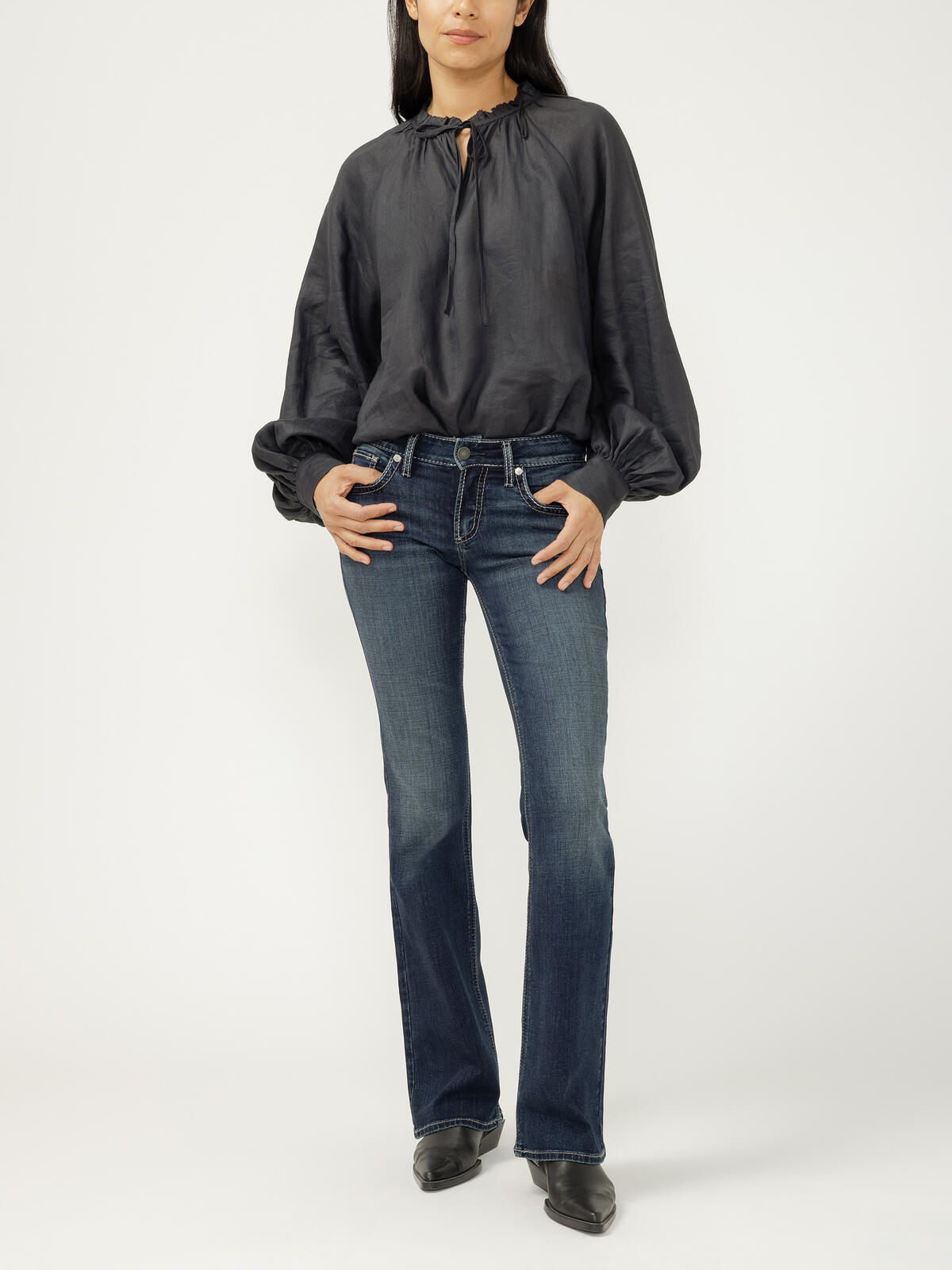 Britt Low Rise Bootcut Luxe Stretch Jeans image number 0