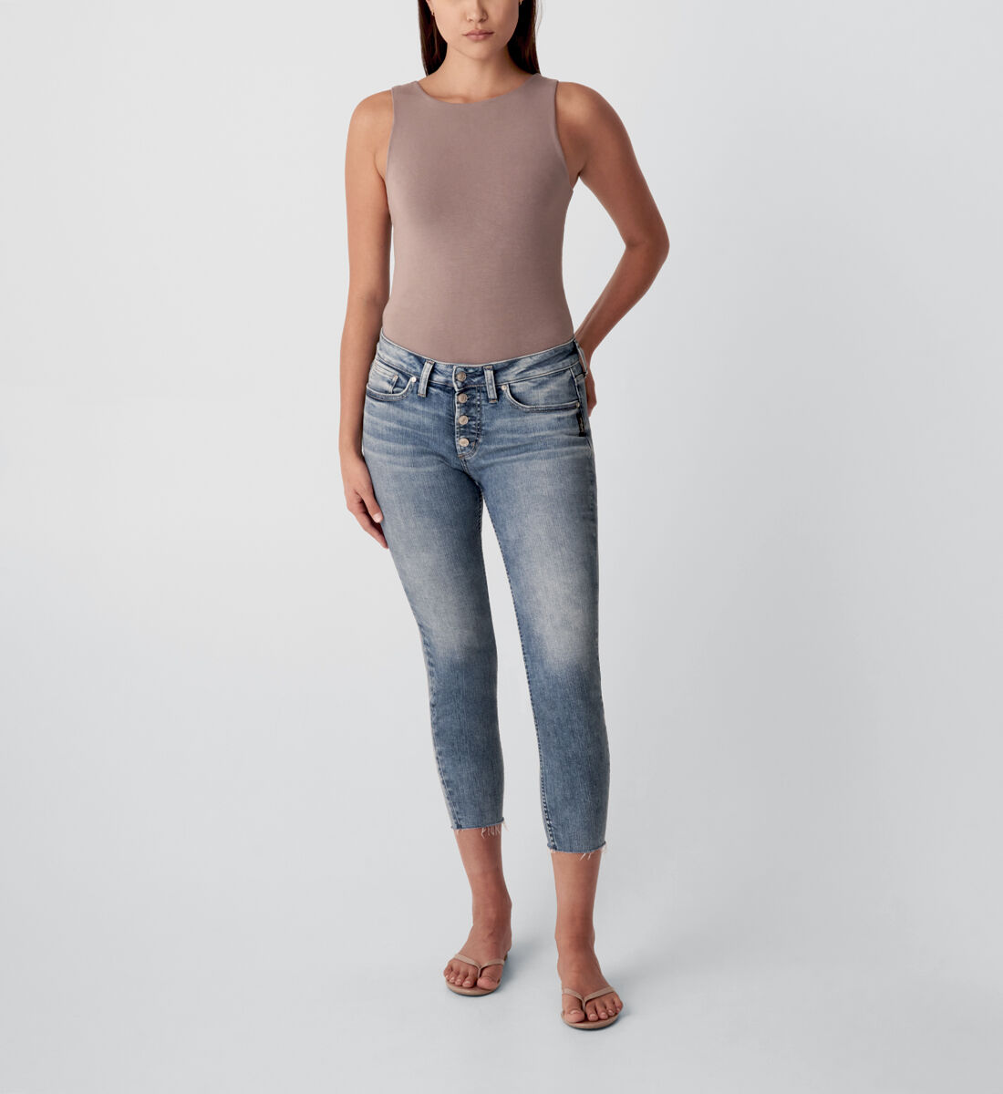 Low rise cropped jeans discount