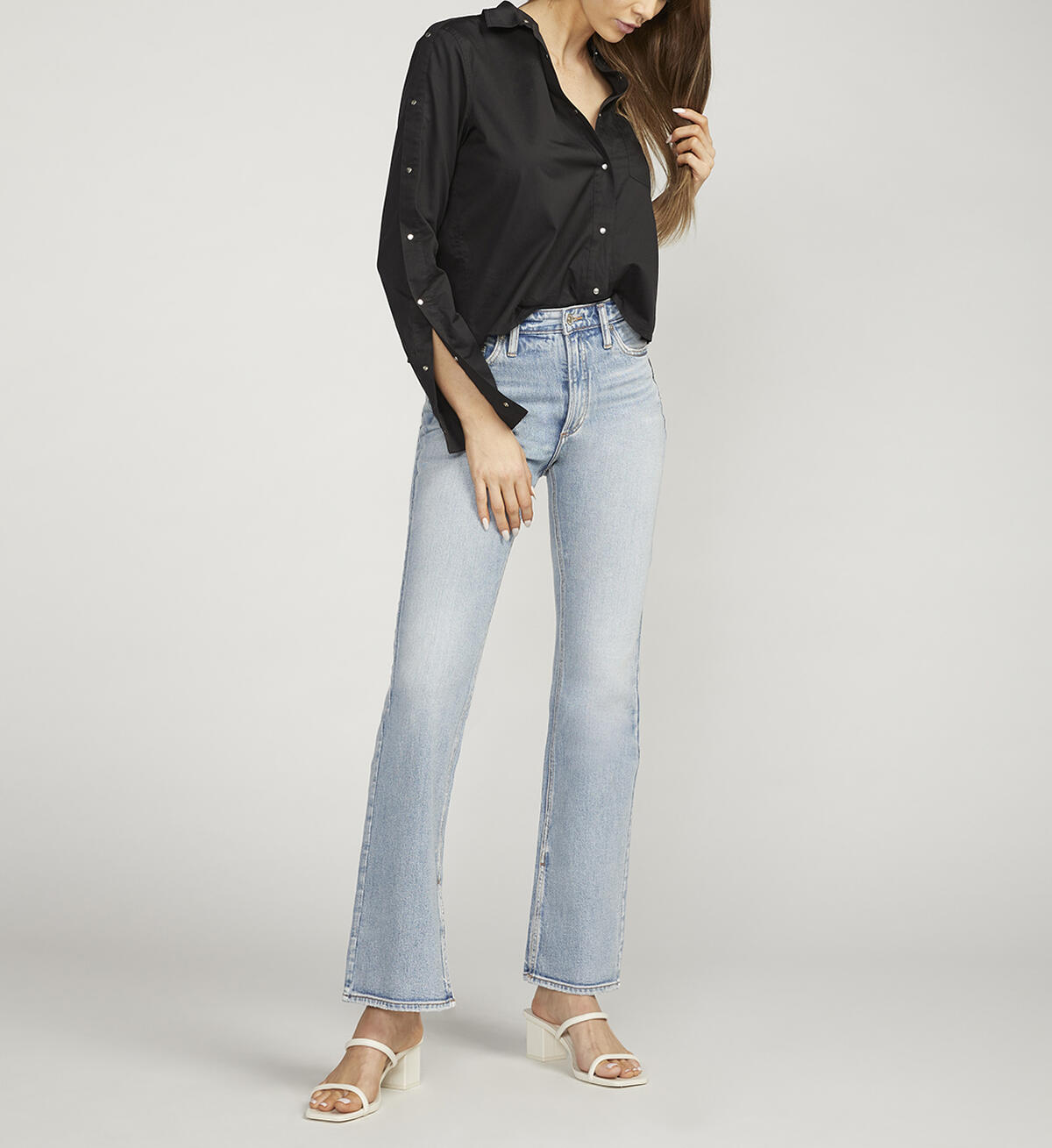 90s Vintage Bootcut With Slit, , hi-res image number 0