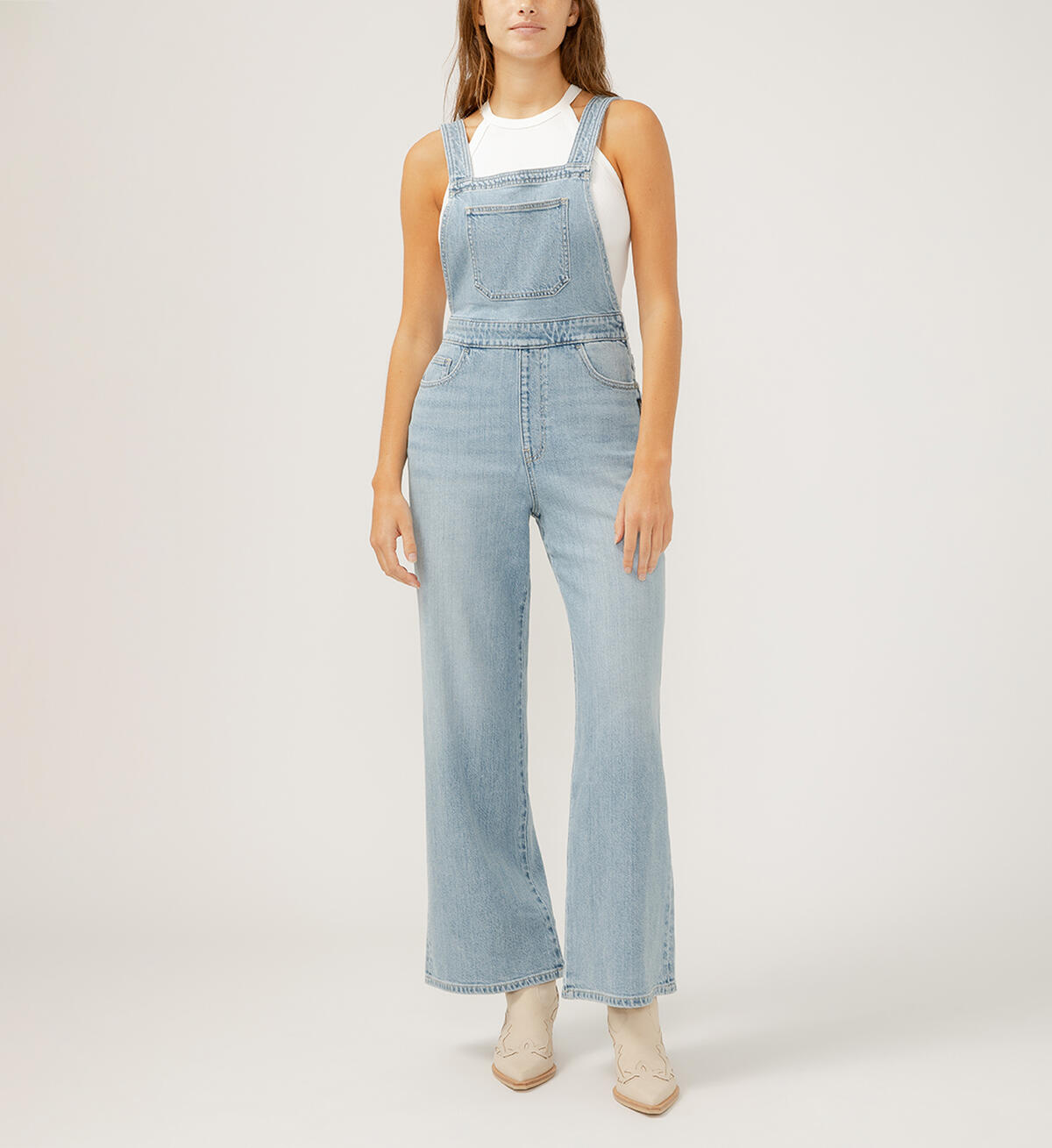 Wide Leg Overall Jeans, , hi-res image number 0