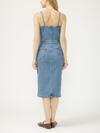 Button-Front Denim Midi Dress image number 1
