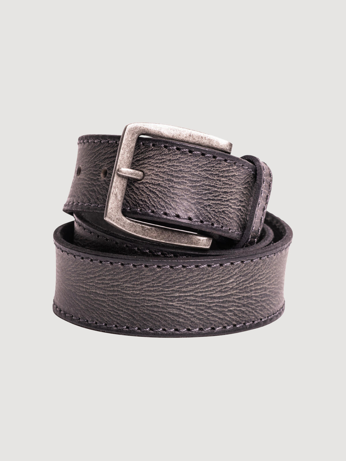 Silver Jeans Men's Genuine Leather Belt with two tone vintage look image number 0}