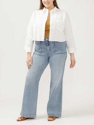 Avery High Rise Trouser Leg Jeans Plus Size