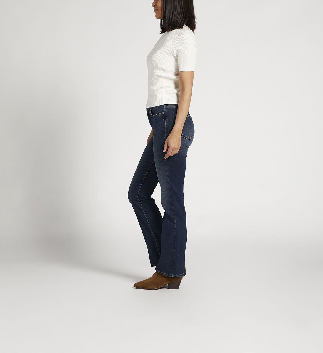 Buy Infinite Fit High Rise Bootcut Jeans for CAD 88.00 Silver