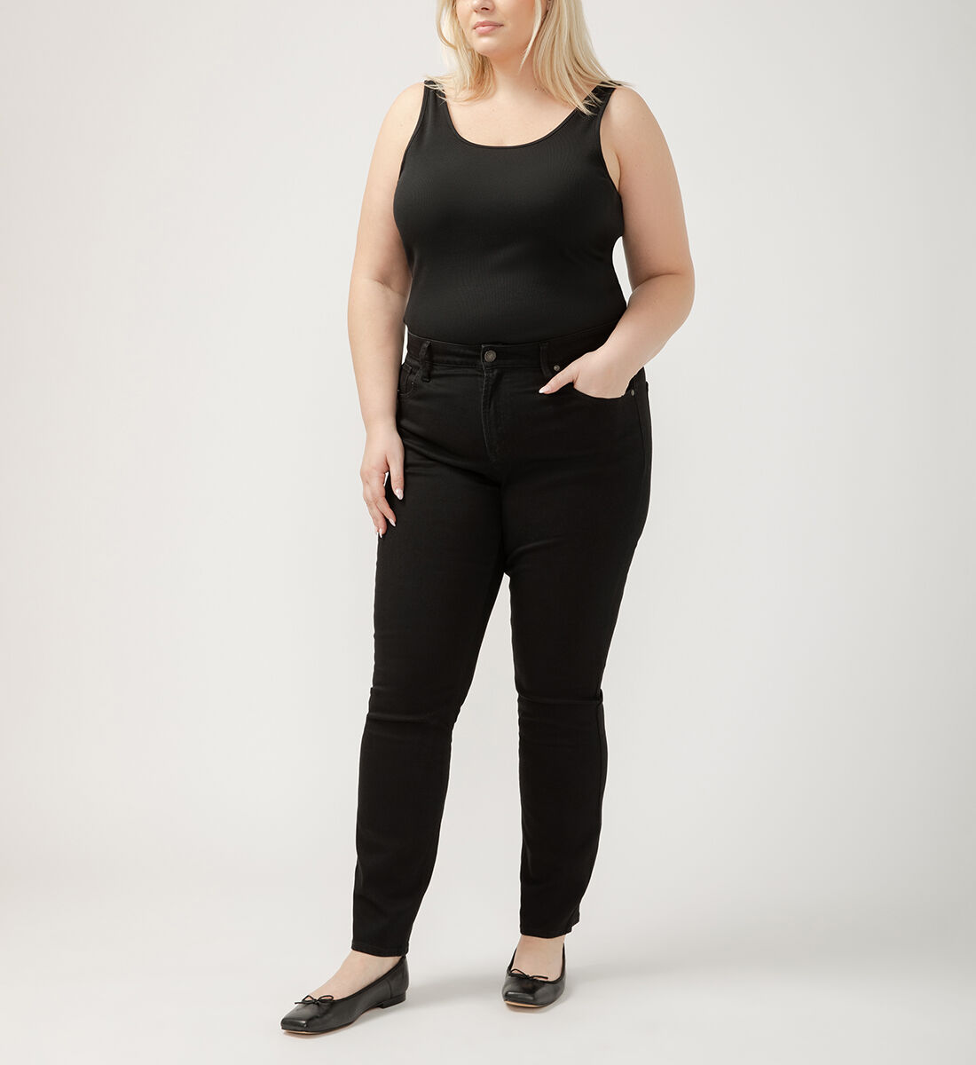 Buy Avery High Rise Straight Leg Luxe Stretch Jeans Plus Size for CAD 92.00 Silver Jeans CA New