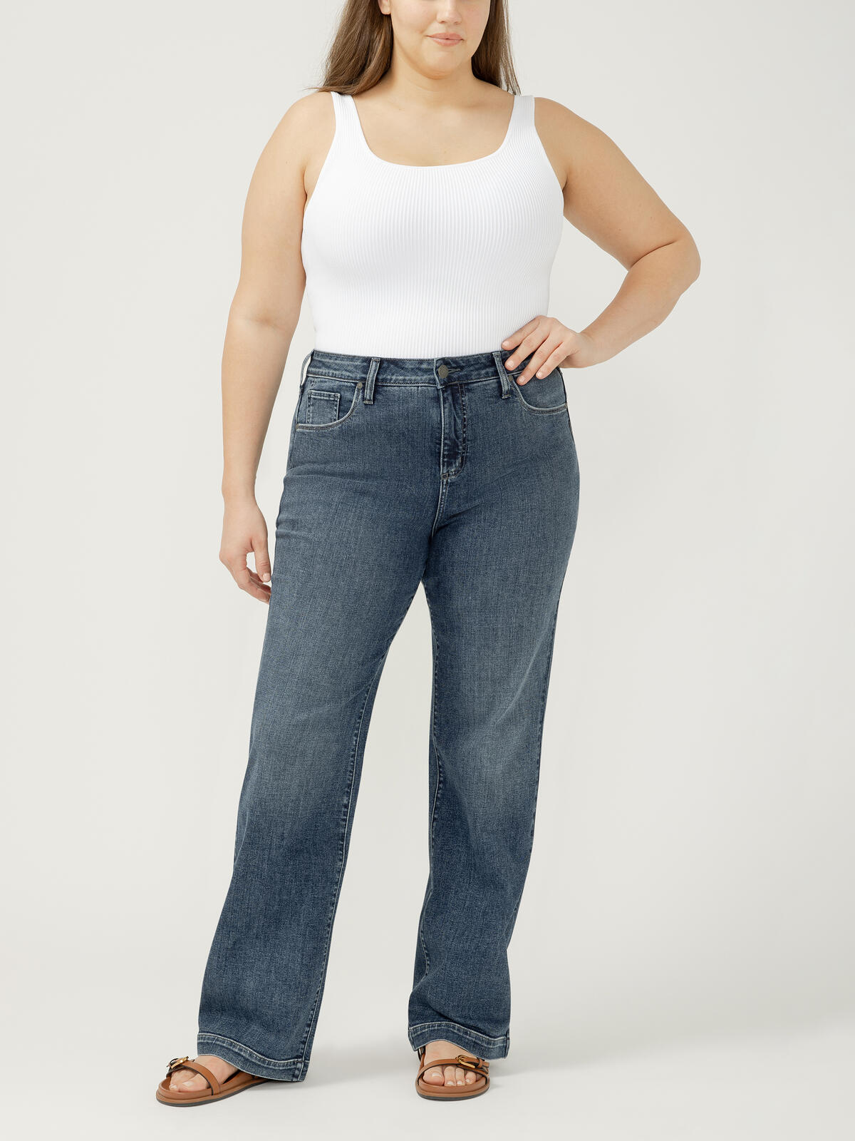 Avery High Rise Trouser Luxe Stretch Jeans image number 0