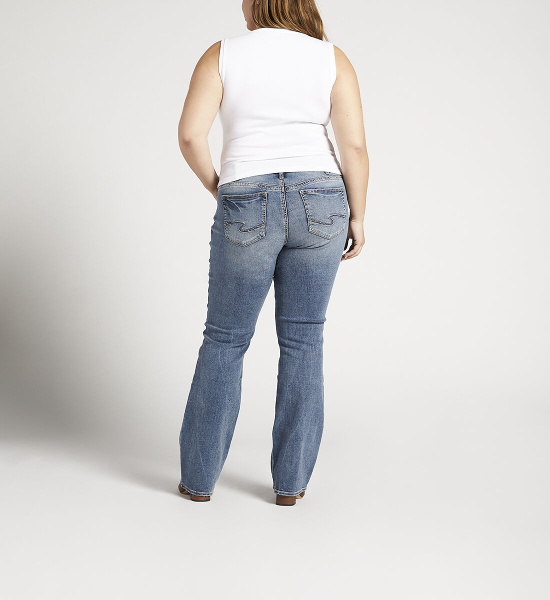 Plus size cheap silver jeans