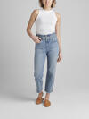 Paper Bag High Rise Straight Crop Jeans image number 0