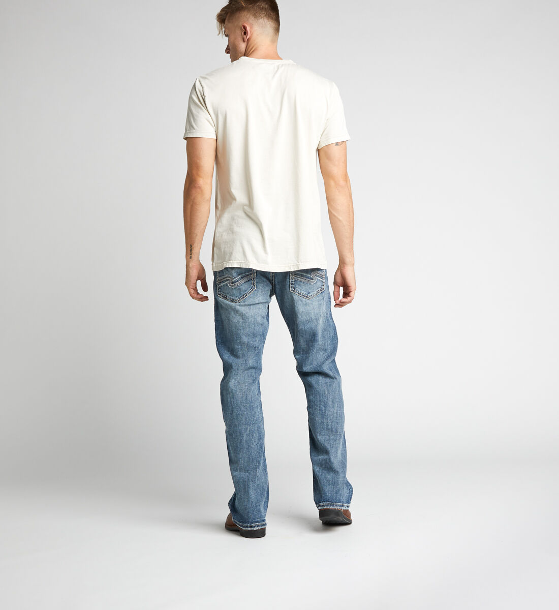 Silver bootcut jeans mens discount