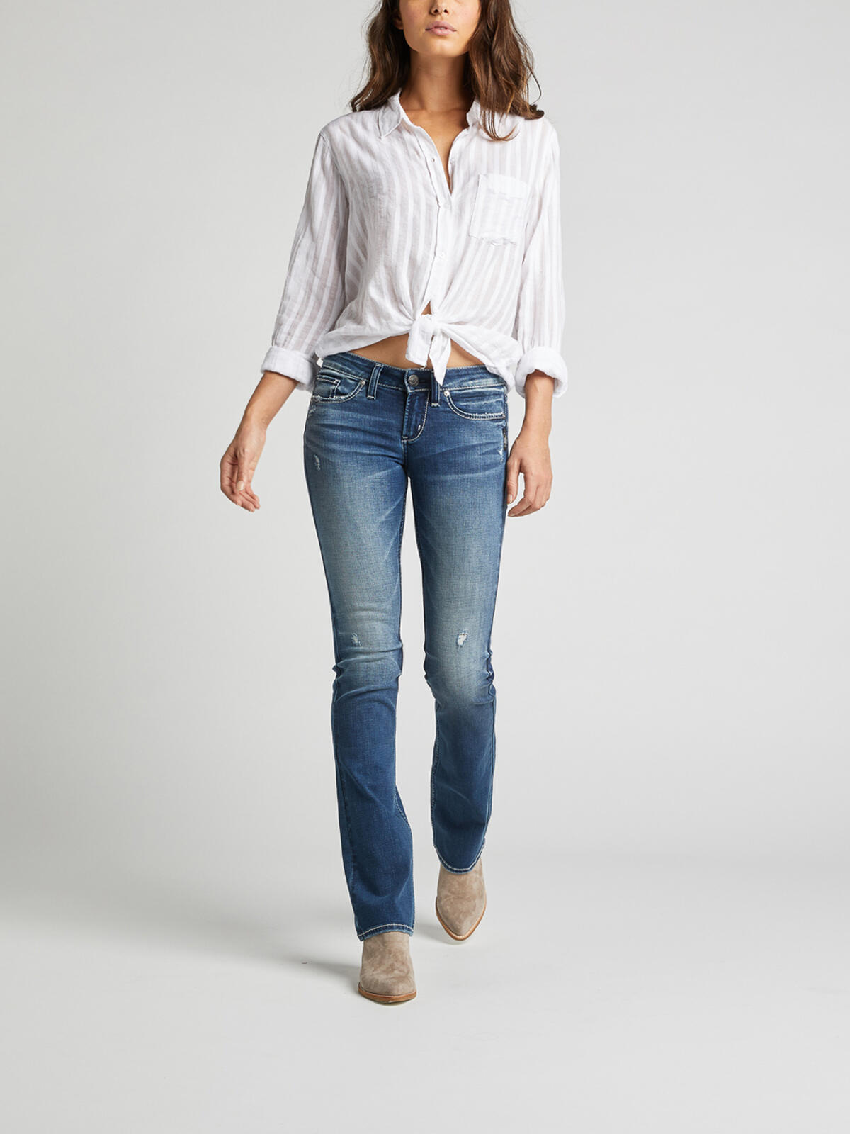 Tuesday Low Rise Slim Bootcut Jeans image number 0