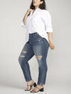Boyfriend Mid Rise Slim Leg Jeans Plus Size image number 2