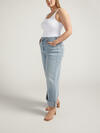 Baggy Mid Rise Wide Leg Cropped Jeans Plus Size image number 2
