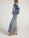 Back-Slit Maxi Jean Skirt image number 2
