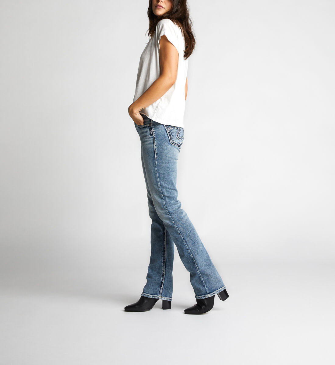 Silver jeans suki mid baby discount boot