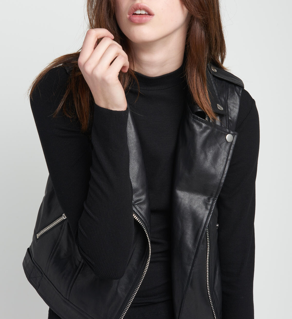 Pleather Vest, , hi-res image number 4