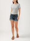 Boyfriend Mid Rise Luxe Stretch Shorts image number 0