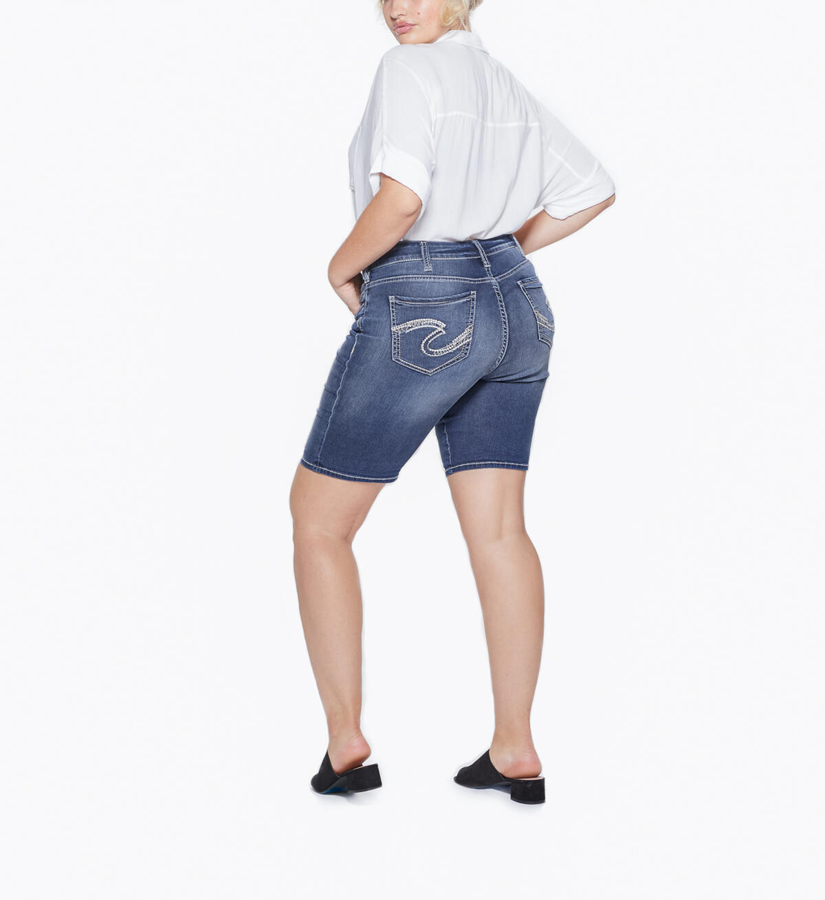 Suki Bermuda Dark Wash, , hi-res image number 1