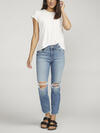 Suki Mid Rise Straight Leg Crop Jeans image number 0