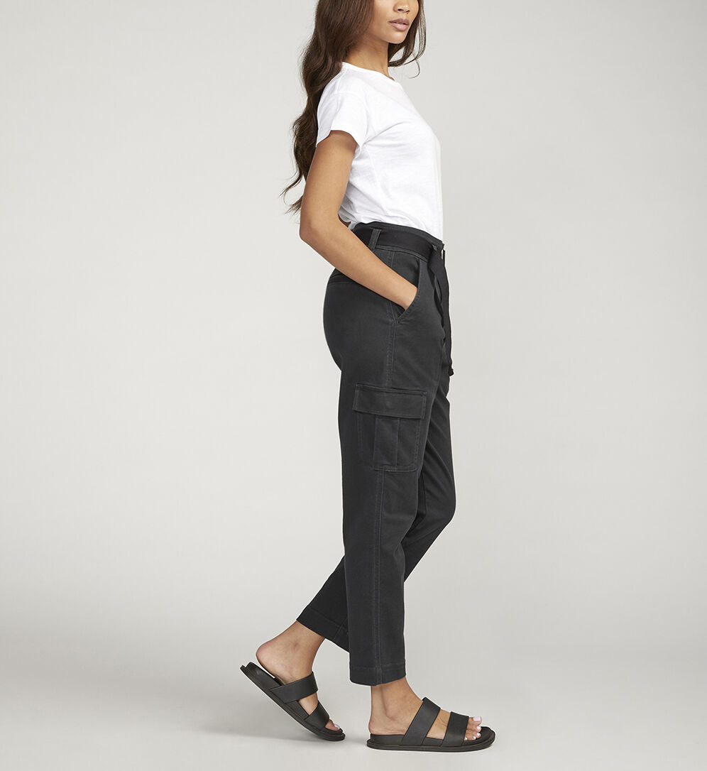 Tapered cargo pants store womens