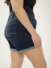 Boyfriend Mid Rise Luxe Stretch Shorts Plus Size image number 3