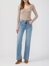 Suki Mid Rise Trouser Leg Jeans image number 1