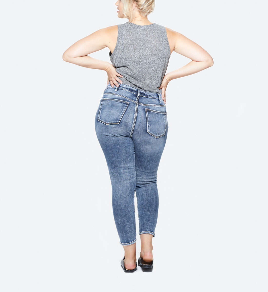 Buy Avery Plus Size Ankle Skinny Acid Wash for CAD 122.00 Silver