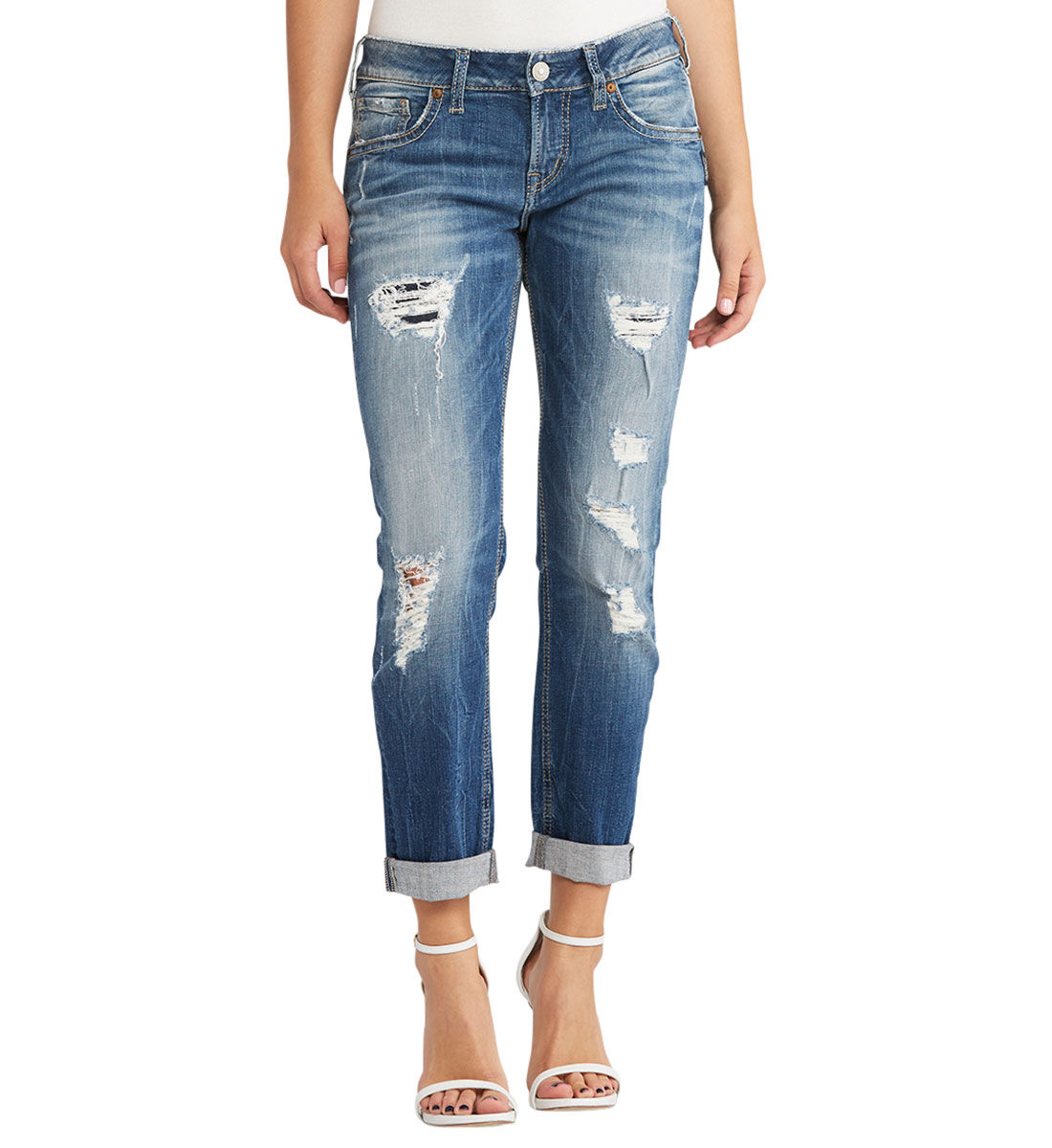 Silver boyfriend sale jeans canada