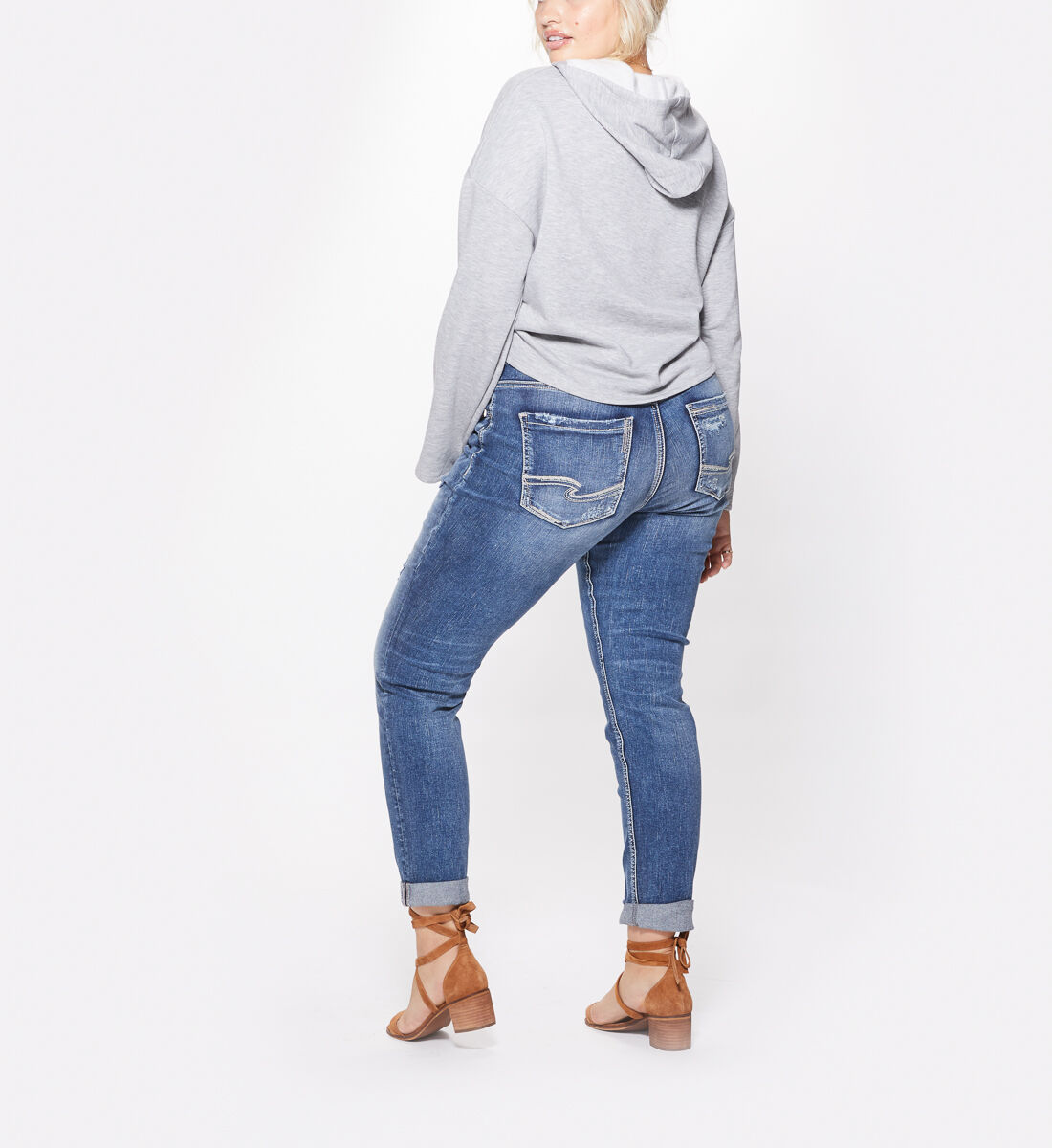 Silver jeans sam dark wash top