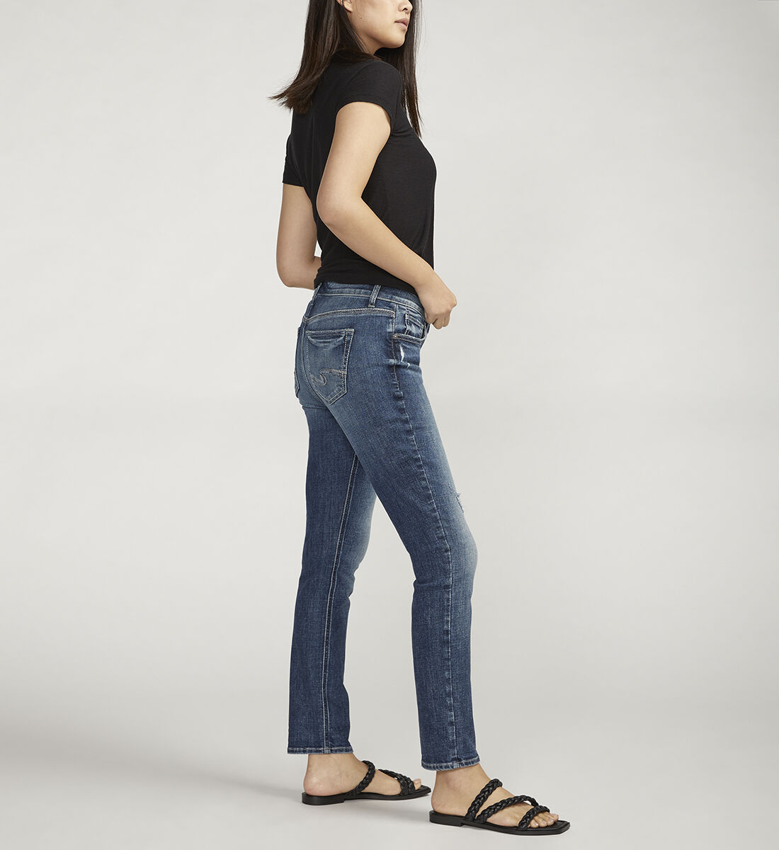 Silver jeans elyse straight leg discount