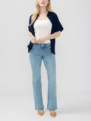 Elyse Slim Bootcut Jeans Petite