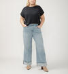 Highly Desirable High Rise Wide Leg Jeans Plus Size, , hi-res image number 0