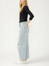 Be Easy High Rise Wide Leg Cropped Jeans image number 2