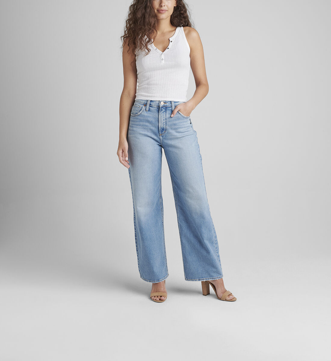 High rise shop gray jeans