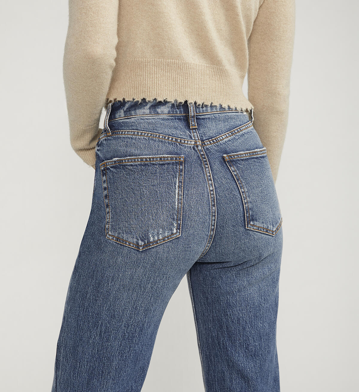Highly Desirable High Rise Straight Leg Jeans, , hi-res image number 3